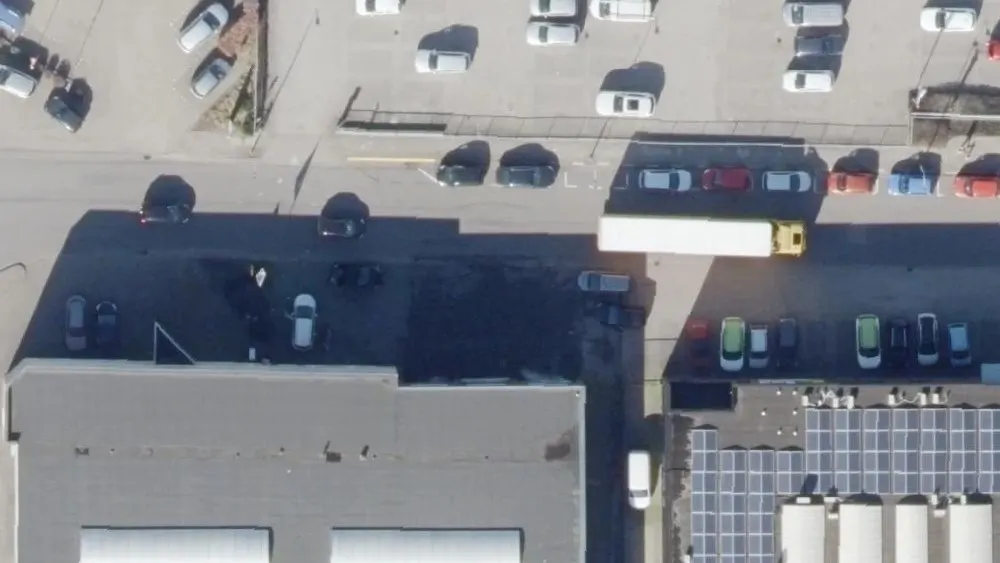 Luchtfoto van de omgeving van Mega Technics B.V. aan de Hazenkamp 7. Nog geen foto's van de locatie zelf.