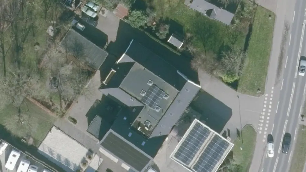Luchtfoto van de omgeving van AVIA Deurningen Deurningerstraat aan de Deurningerstraat 64. Nog geen foto's van de locatie zelf.