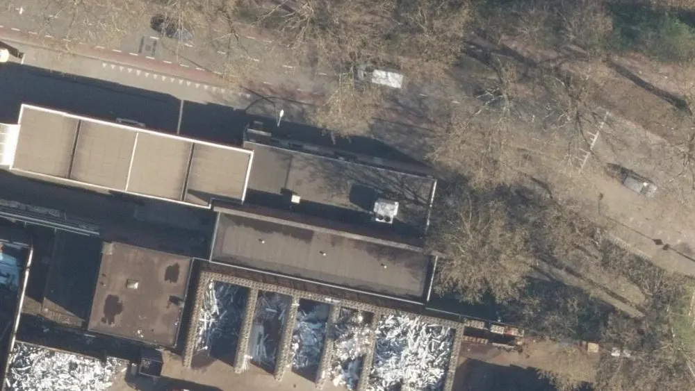 Luchtfoto van de omgeving van AVIA Eindhoven Hastelweg aan de Hastelweg 155 a. Nog geen foto's van de locatie zelf.
