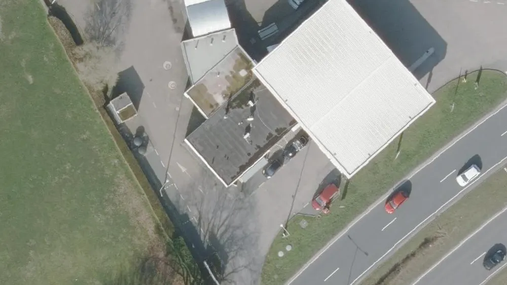 Luchtfoto van de omgeving van AVIA XPress Bergen op Zoom – Randweg aan de Randweg West 1. Nog geen foto's van de locatie zelf.