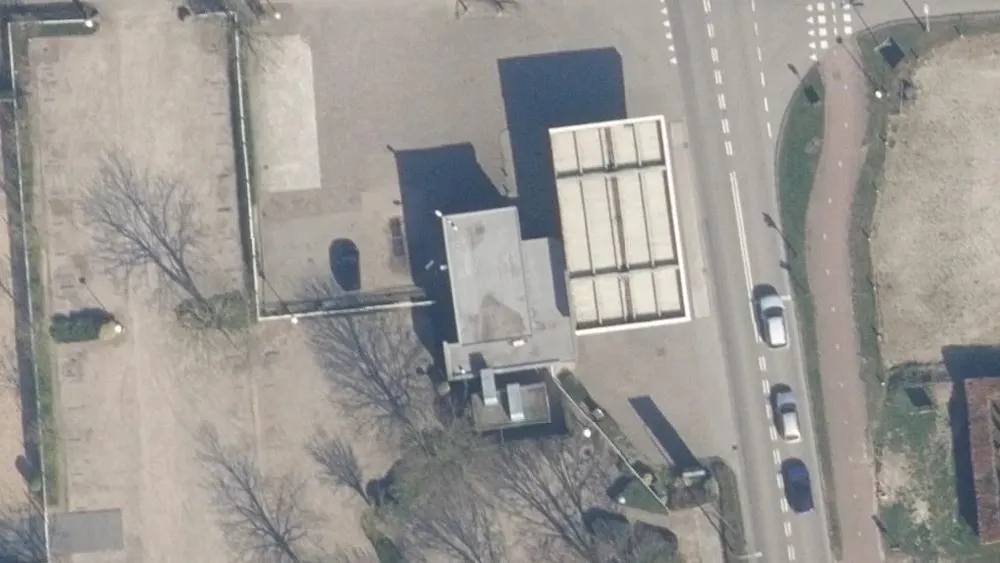 Luchtfoto van de omgeving van Tamoil Express Beesd aan de Parkweg 85. Nog geen foto's van de locatie zelf.