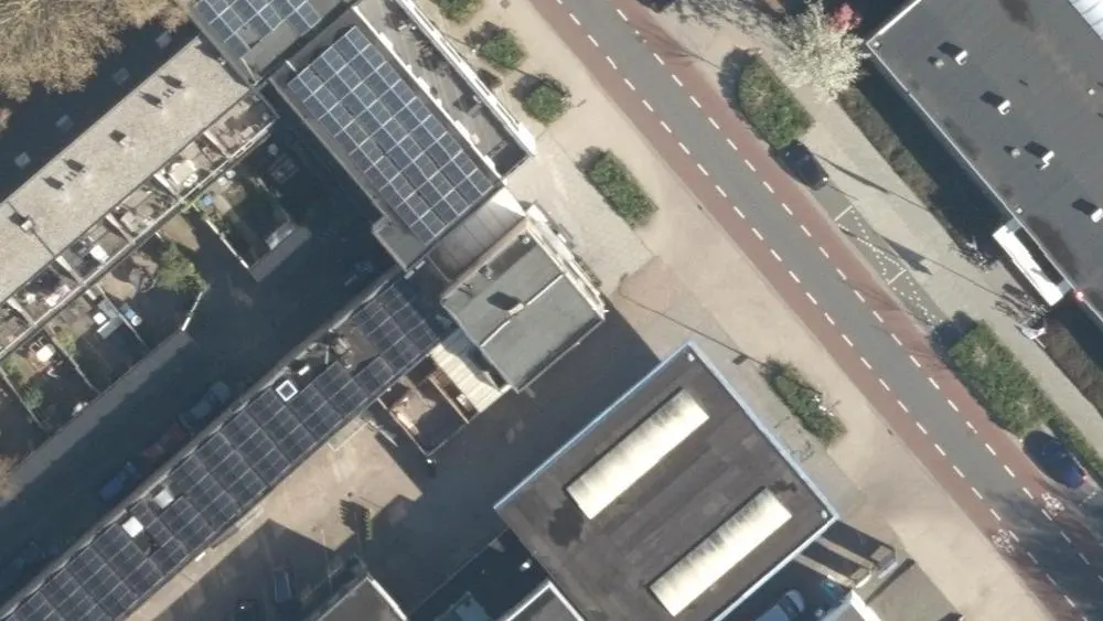 Luchtfoto van de omgeving van Tamoil Express Eindhoven W.van Konijnenburglaan aan de Willem van Konijnenburglaan 7. Nog geen foto's van de locatie zelf.