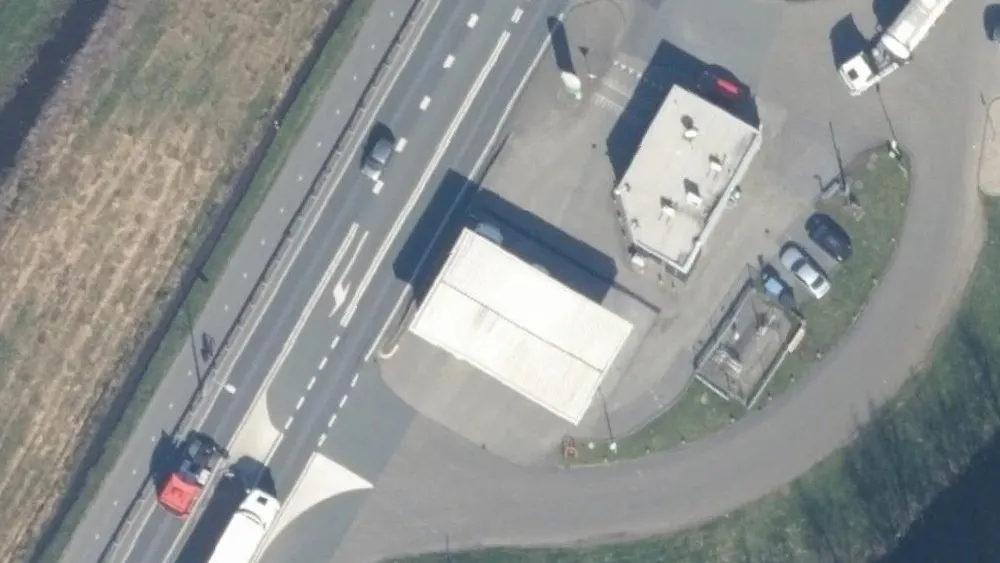 Luchtfoto van de omgeving van Bp Goudseweg aan de Goudseweg 34. Nog geen foto's van de locatie zelf.