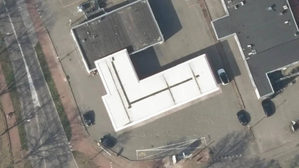 Luchtfoto van de omgeving van Bp Bleijenhoek aan de Bleijenhoek 79. Nog geen foto's van de locatie zelf.