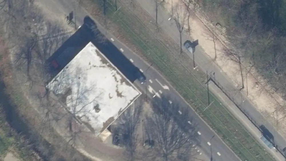 Luchtfoto van de omgeving van Bp Plaspoelpolder aan de Burg. Elsenlaan 156. Nog geen foto's van de locatie zelf.