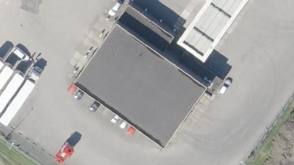 Luchtfoto van de omgeving van OK Express Bad Nieuweschans aan de Europaweg 35. Nog geen foto's van de locatie zelf.