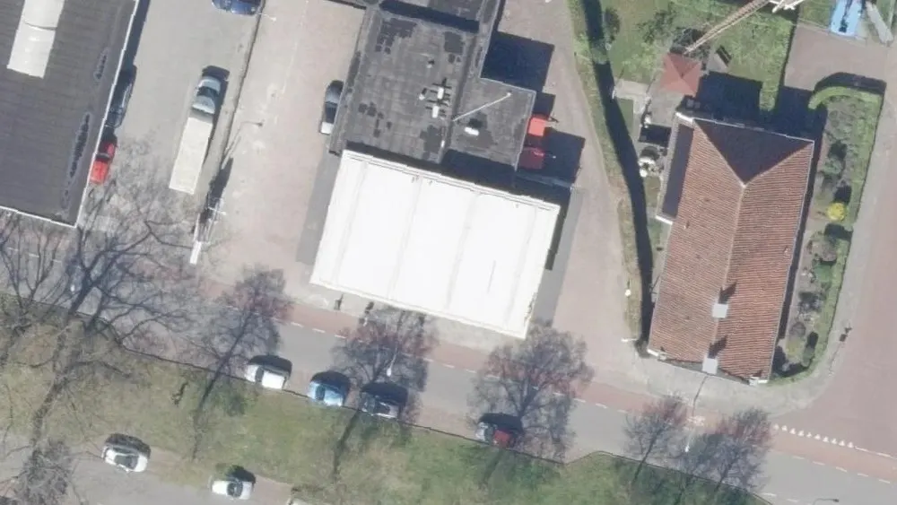 Luchtfoto van de omgeving van OK Winschoten aan de Nassaustraat 67. Nog geen foto's van de locatie zelf.