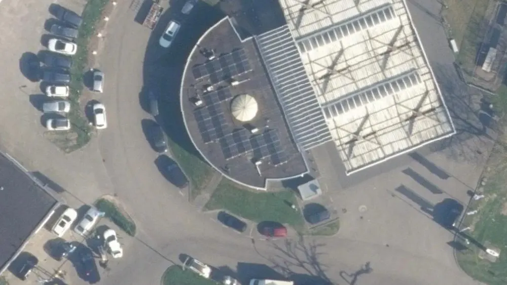 Luchtfoto van de omgeving van haan Donkersloot aan de Voorzand 1. Nog geen foto's van de locatie zelf.