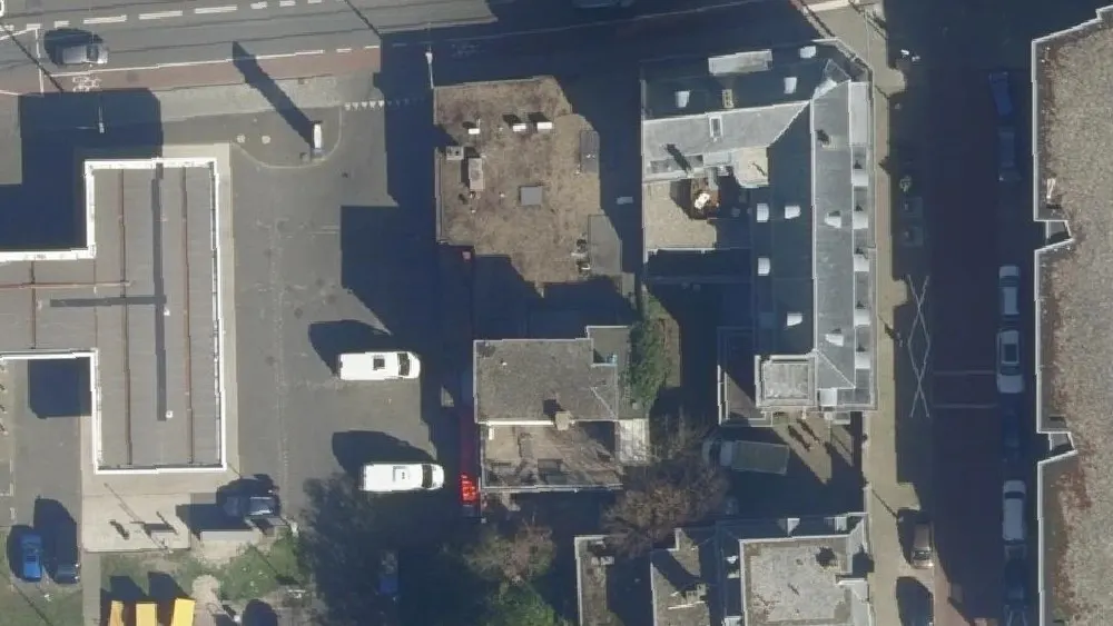 Luchtfoto van de omgeving van haan Duinstraat aan de Duinstraat 16. Nog geen foto's van de locatie zelf.