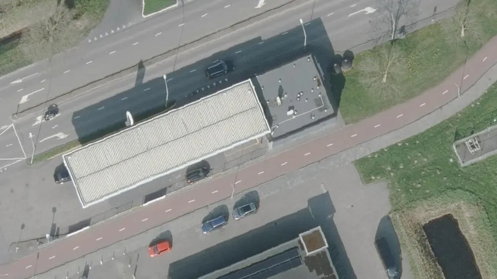 Luchtfoto van de omgeving van haan Middelburg aan de Laan der Verenigde Naties 1A. Nog geen foto's van de locatie zelf.