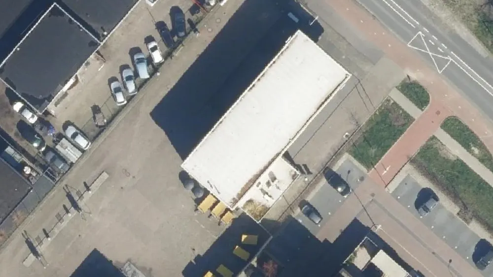 Luchtfoto van de omgeving van Shell Zuiderdreef aan de Zuiderdreef 4. Nog geen foto's van de locatie zelf.