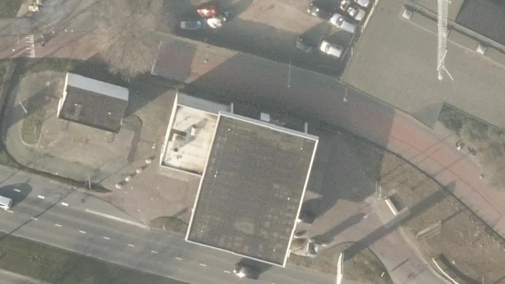 Luchtfoto van de omgeving van Shell Express Helmond aan de Deurneseweg 136. Nog geen foto's van de locatie zelf.
