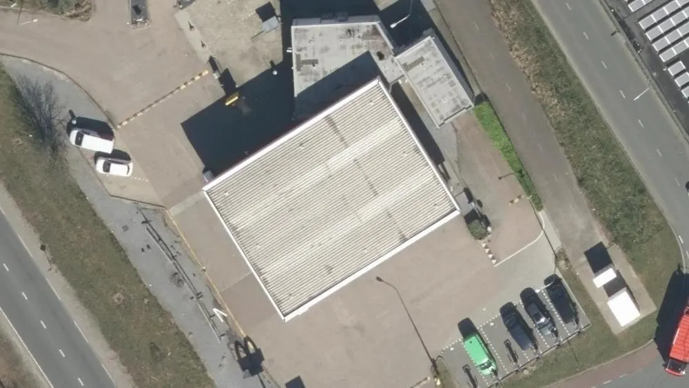 Luchtfoto van de omgeving van Shell Station Best aan de Eindhovenseweg Zuid 63. Nog geen foto's van de locatie zelf.
