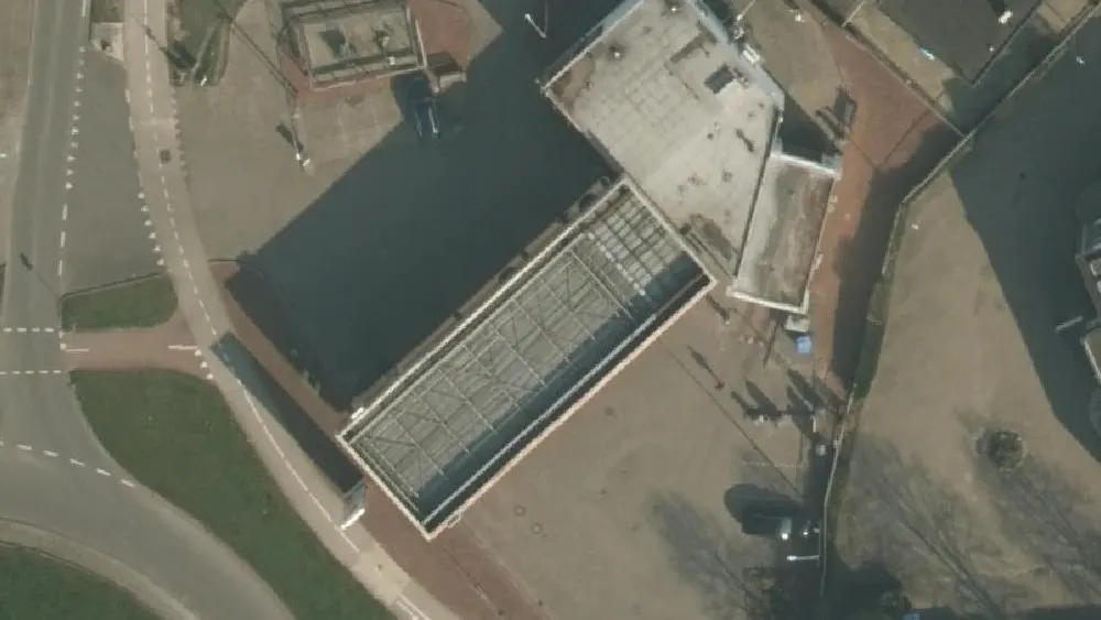 Luchtfoto van de omgeving van Shell Station Beuningen aan de Schoenaker 3. Nog geen foto's van de locatie zelf.