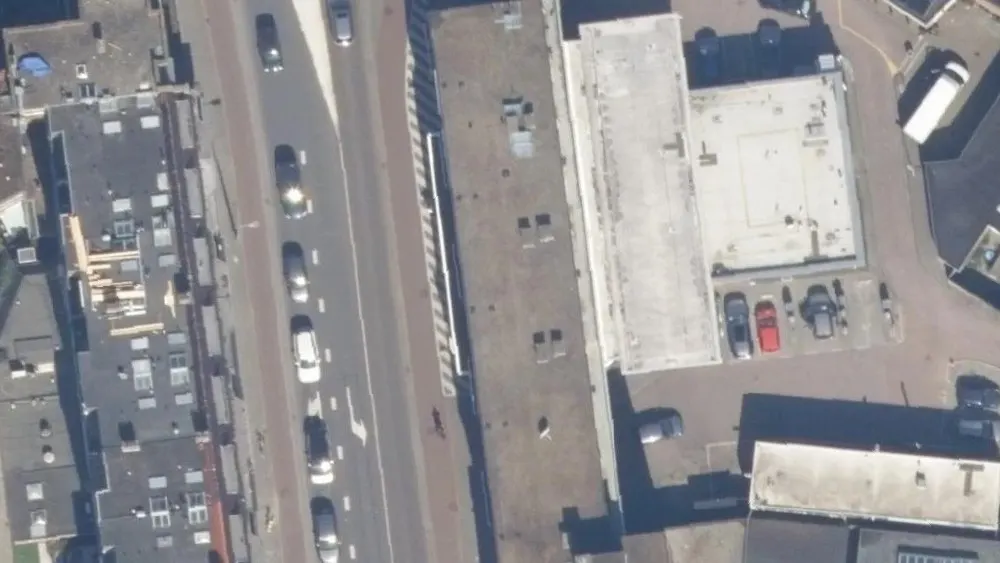 Luchtfoto van de omgeving van Shell Station Uitweg aan de Uitweg 36. Nog geen foto's van de locatie zelf.