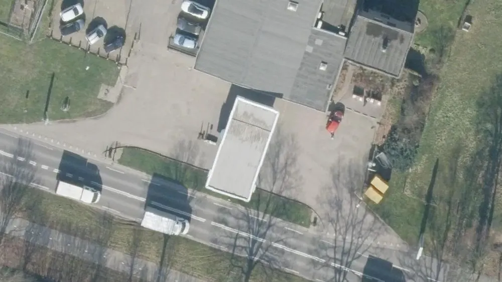 Luchtfoto van de omgeving van Shell Vorden aan de Rondweg 2. Nog geen foto's van de locatie zelf.