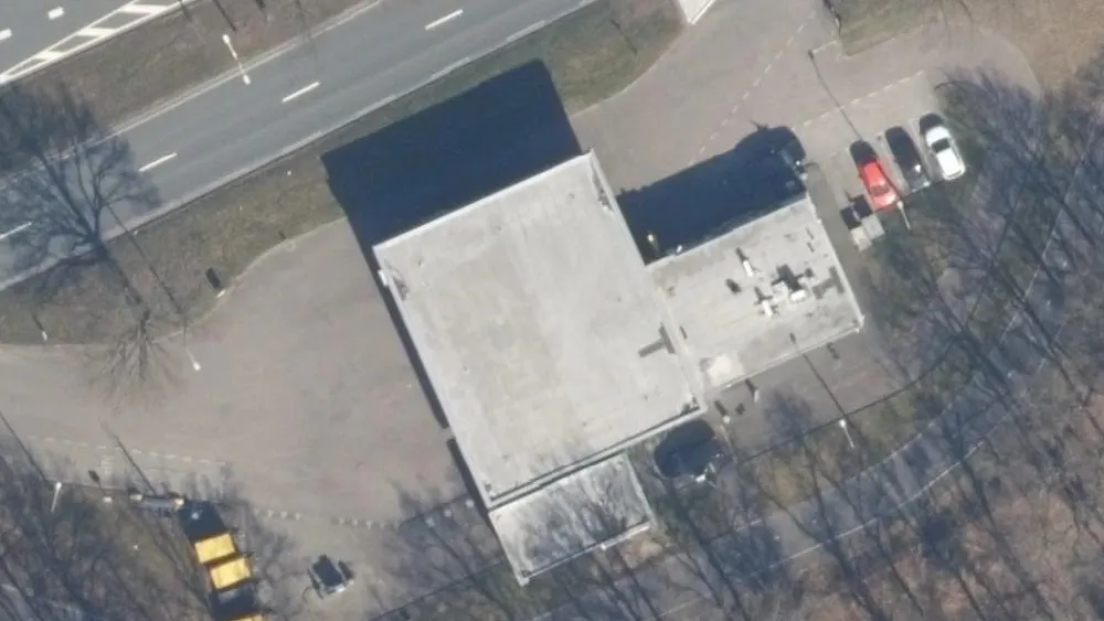 Luchtfoto van de omgeving van Shell Station Amersfoortsewg aan de Amersfoortseweg 30. Nog geen foto's van de locatie zelf.