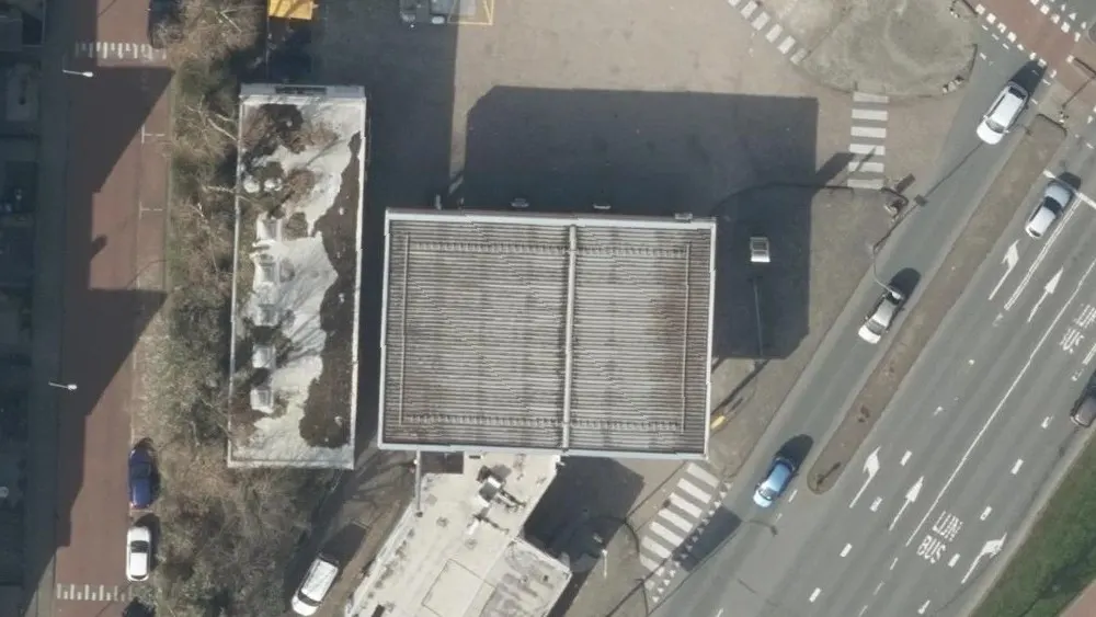 Luchtfoto van de omgeving van Shell Station Wielwijk aan de Karel Doormanweg 5. Nog geen foto's van de locatie zelf.