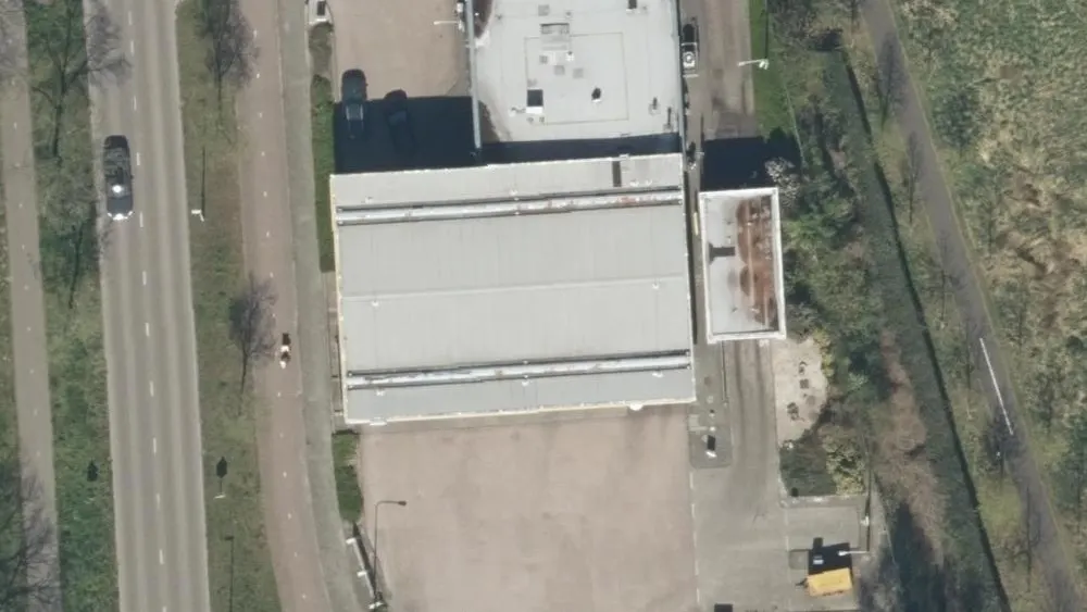 Luchtfoto van de omgeving van Shell Station Oisterwijk aan de Moergestelseweg 5. Nog geen foto's van de locatie zelf.
