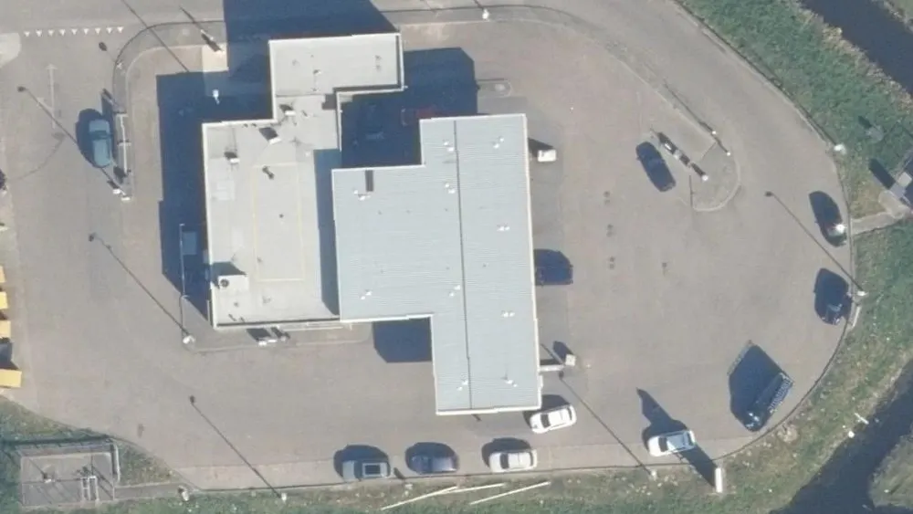Luchtfoto van de omgeving van Shell Station Maarssen aan de Maarsseveensepoort 2. Nog geen foto's van de locatie zelf.